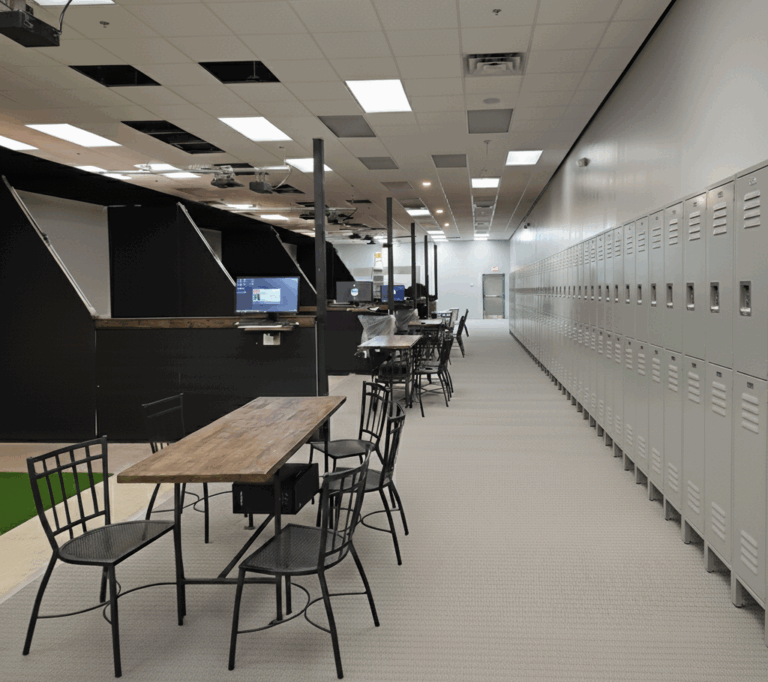 TrackMan golf simulator at Rotterdam Golf Lounge in Rotterdam, NY